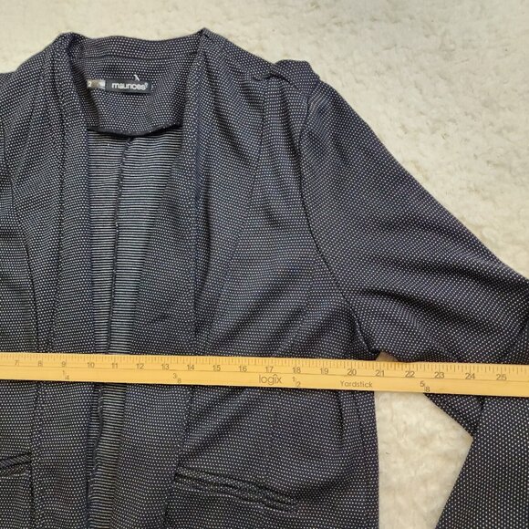 Maurices Blazer Jacket 2XL black white Polka Dot Office Casual Career Long Slv - Picture 3 of 7